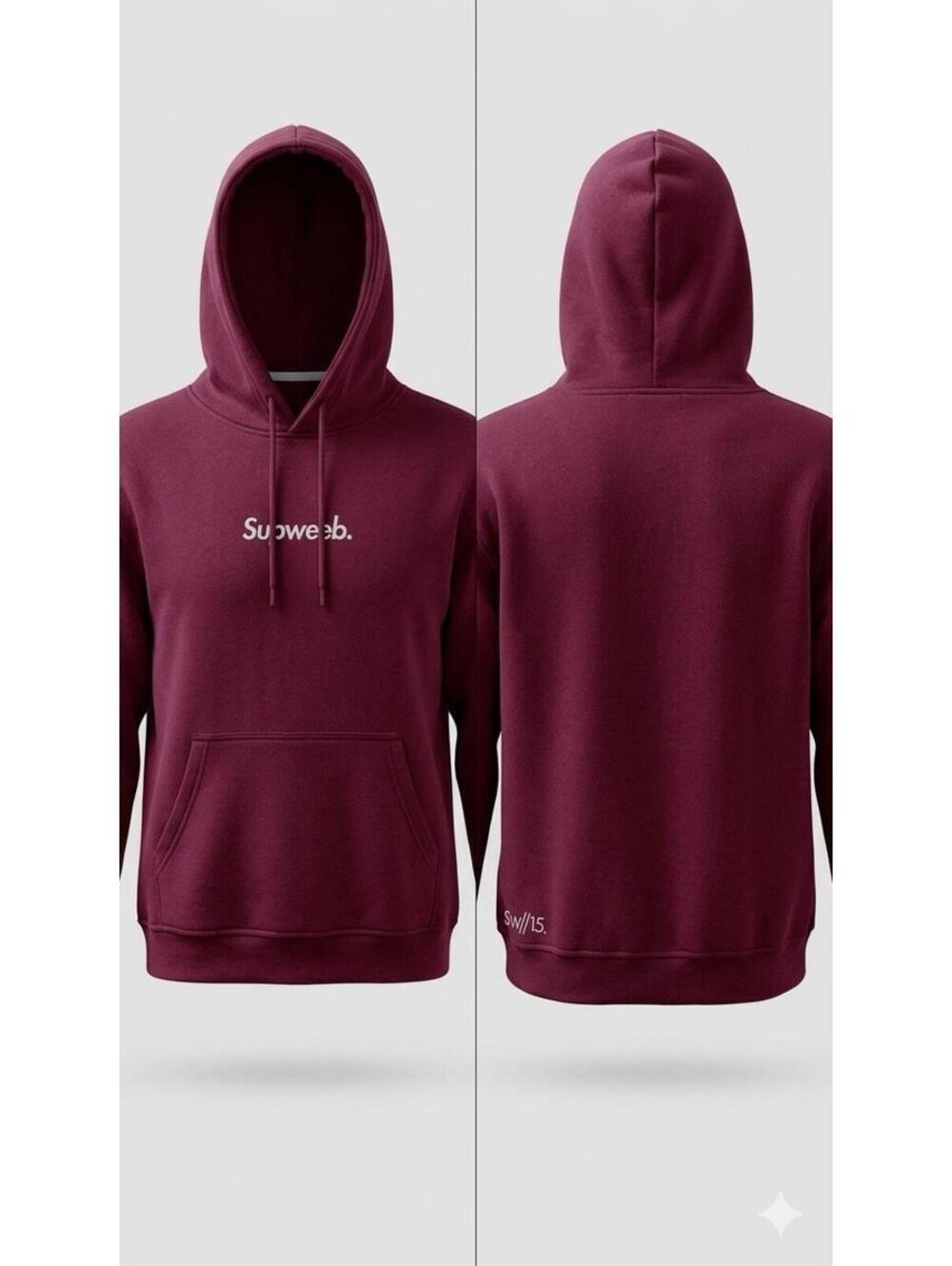Men’s Susweeb Burgundy Hoody Size Large